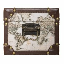 Malles Mappemonde - Lot De 4 - Atmosphera -Ledepot Mobilier Magasin malles mappemonde lot de 4 atmosphera 2