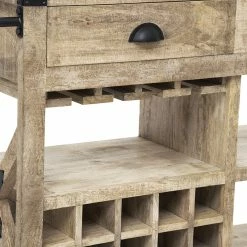 Meuble Bar 2 Tiroirs Sur Roues Silas Atmosphera -Ledepot Mobilier Magasin meuble bar 2 tiroirs sur roues silas atmosphera 6