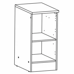 Demeyere Meuble Bas 1 Porte 40 Cm Origan Noir Et Bois -Ledepot Mobilier Magasin meuble bas 1 porte 40 cm origan noir et bois 1 3