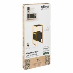 Meuble Bas 1 Porte Noir Natureo 5Five -Ledepot Mobilier Magasin meuble bas 1 porte noir natureo 5five 2