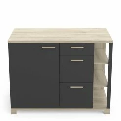 Demeyere Meuble Bas De Cuisine 1 Porte 3 Tiroirs Atelier -Ledepot Mobilier Magasin meuble bas de cuisine 1 porte 3 tiroirs atelier 2