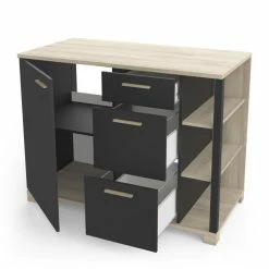 Demeyere Meuble Bas De Cuisine 1 Porte 3 Tiroirs Atelier -Ledepot Mobilier Magasin meuble bas de cuisine 1 porte 3 tiroirs atelier 4