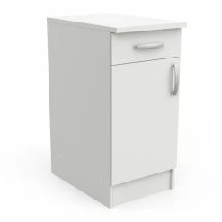 Demeyere Meuble Bas De Cuisine Blanc 1 Porte 1 Tiroir Mammy