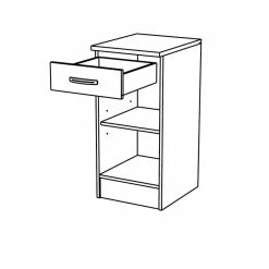 Demeyere Meuble Bas De Cuisine Blanc 1 Porte 1 Tiroir Mammy -Ledepot Mobilier Magasin meuble bas de cuisine blanc 1 porte 1 tiroir mammy 3
