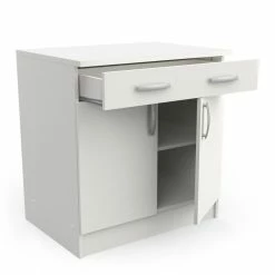 Demeyere Meuble Bas De Cuisine Blanc 2 Portes Mammy -Ledepot Mobilier Magasin meuble bas de cuisine blanc 2 portes mammy 2
