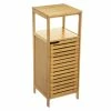 Meuble Bas Salle Bain 1 Porte 1 Niche Bambou Sicela -Ledepot Mobilier Magasin meuble bas salle bain 1 porte 1 niche bambou sicela