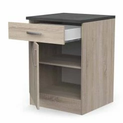 Demeyere Meuble De Cuisine Bas 1 Porte 1 Tiroir 60 Cm Paprika -Ledepot Mobilier Magasin meuble de cuisine bas 1 porte 1 tiroir 60 cm paprika 4