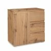 Meuble De Rangement 1 Porte 3 Tiroirs Naturel -Ledepot Mobilier Magasin meuble de rangement 1 porte 3 tiroirs naturel image