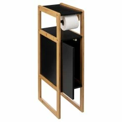 Meuble Dérouleur WC 1 Porte Noir Natureo 5Five -Ledepot Mobilier Magasin meuble derouleur wc 1 porte noir natureo 5five 1
