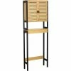 Meuble Dessus WC 2 Portes MDF Et Bambou Cebu -Ledepot Mobilier Magasin meuble dessus wc 2 portes mdf et bambou cebu