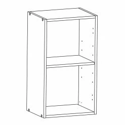 Demeyere Meuble Haut 1 Porte 40 Cm Origan Noir Et Bois -Ledepot Mobilier Magasin meuble haut 1 porte 40 cm origan noir et bois 1 1