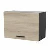 Demeyere Meuble Haut Pour Hotte Origan Noir Et Bois -Ledepot Mobilier Magasin meuble haut pour hotte origan noir et bois