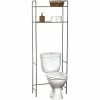 Meuble WC 2 Tablettes Pour Toilettes Chrome -Ledepot Mobilier Magasin meuble wc 2 tablettes pour toilettes chrome