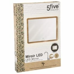Miroir Rectangulaire 66x47 Bambou LED 5Five -Ledepot Mobilier Magasin miroir rectangulaire 66x47 bambou led 5five 4