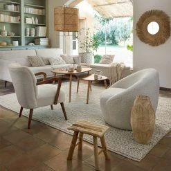 Miroir Rond 80 Cm En Roseau Ael Atmosphera -Ledepot Mobilier Magasin miroir rond 80 cm en roseau ael atmosphera 1