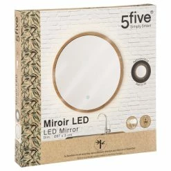 Miroir Rond D57 Bambou LED 5Five -Ledepot Mobilier Magasin miroir rond d57 bambou led 5five 1 3