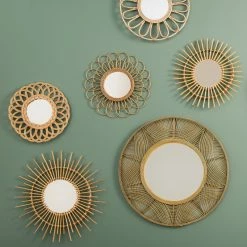 Miroir Rotin Fleur D56 Atmosphera -Ledepot Mobilier Magasin miroir rotin fleur d56 atmosphera 2