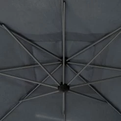 Parasol Décentré Carré Manoa Ardoise Hespéride -Ledepot Mobilier Magasin parasol decentre carre manoa ardoise hesperide 1 2