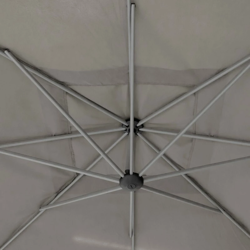 Parasol Décentré Carré Manoa Taupe Hespéride 7 Parasol Décentré Carré Manoa Taupe Hespéride – Image 5