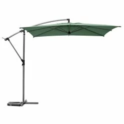 Parasol Décentré Carré Manoa Vert Olive Hespéride -Ledepot Mobilier Magasin parasol decentre carre manoa vert olive hesperide 1
