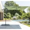 Parasol Décentré Carré Manoa Vert Olive Hespéride -Ledepot Mobilier Magasin parasol decentre carre manoa vert olive hesperide