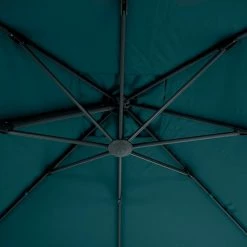 Parasol Décentré Eléa Inclinable Carré Bleu Canard Hespéride -Ledepot Mobilier Magasin parasol decentre elea inclinable carre bleu canard hesperide 1