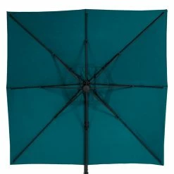 Parasol Décentré Eléa Inclinable Carré Bleu Canard Hespéride -Ledepot Mobilier Magasin parasol decentre elea inclinable carre bleu canard hesperide 3