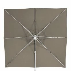 Parasol Décentré Eléa Inclinable Carré Oléfine Noisette/blanc Hespéride -Ledepot Mobilier Magasin parasol decentre elea inclinable carre olefine noisetteblanc hesperide 2