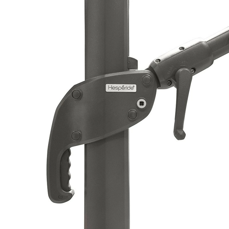 Parasol Décentré Eléa Inclinable Rectangulaire Oléfine Anthracite Hespéride 5 Parasol Décentré Eléa Inclinable Rectangulaire Oléfine Anthracite Hespéride – Image 3