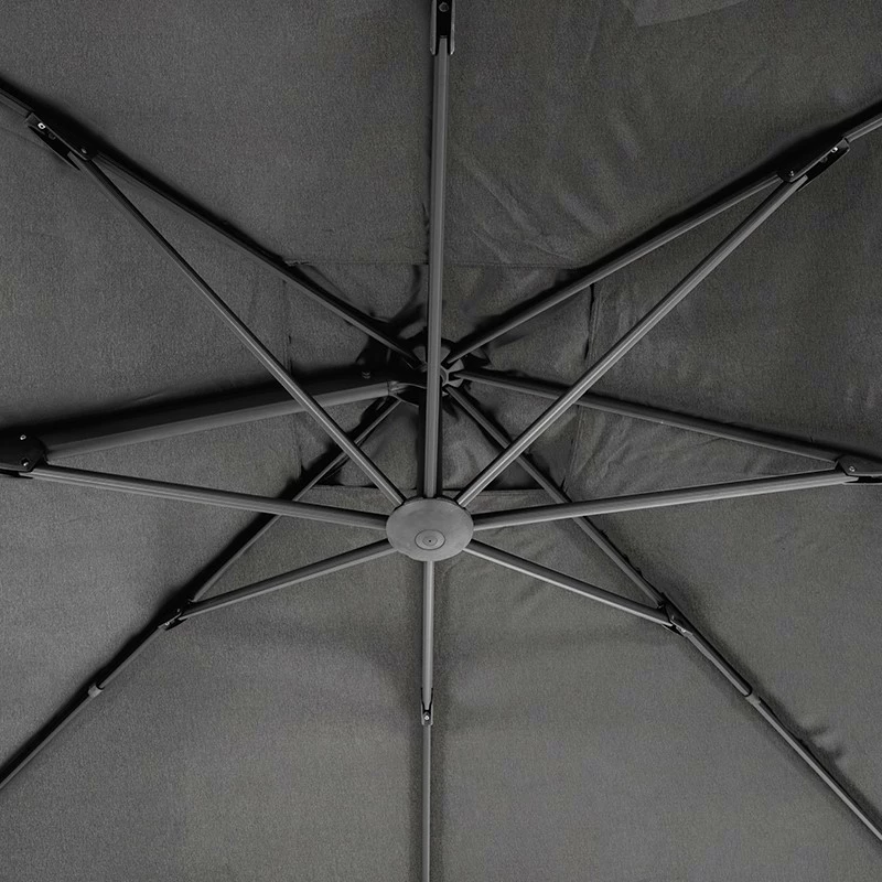 Parasol Décentré Eléa Inclinable Rectangulaire Oléfine Anthracite Hespéride 9 Parasol Décentré Eléa Inclinable Rectangulaire Oléfine Anthracite Hespéride – Image 7