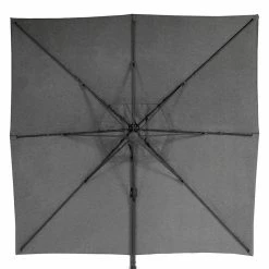 Parasol Décentré Eléa Inclinable Carré Oléfine Anthracite Hespéride -Ledepot Mobilier Magasin parasol decentre inclinable carre olefine anthracite hesperide 1 2