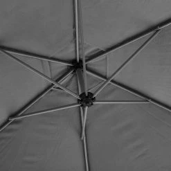 Parasol Décentré Rond Manoa Ardoise Hespéride -Ledepot Mobilier Magasin parasol decentre rond manoa ardoise hesperide 1 4