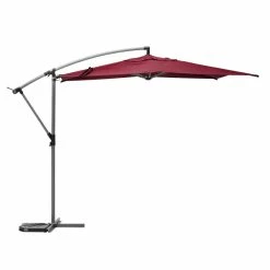 Parasol Décentré Rond Manoa Bordeaux Hespéride -Ledepot Mobilier Magasin parasol decentre rond manoa bordeaux hesperide 1