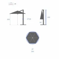 Parasol Décentré Rond Manoa Jaune Moutarde Hespéride 10 Parasol Décentré Rond Manoa Jaune Moutarde Hespéride -Ledepot Mobilier Magasin parasol decentre rond manoa jaune moutarde hesperide 3