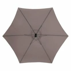 Parasol Décentré Rond Manoa Taupe Hespéride -Ledepot Mobilier Magasin parasol decentre rond manoa taupe hesperide 4