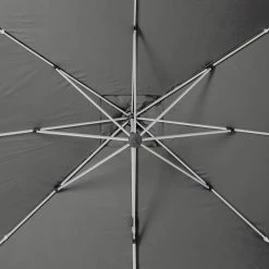 Parasol Déporté Carré Equador Ardoise Hespéride -Ledepot Mobilier Magasin parasol deporte carre equador ardoise hesperide 1 4