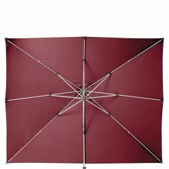 Parasol Déporté Rectangulaire Equador Bordeaux Hespéride -Ledepot Mobilier Magasin parasol deporte rectangulaire equador bordeaux hesperide 4