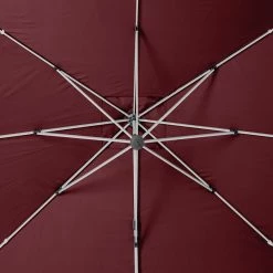 Parasol Déporté Rectangulaire Equador Bordeaux Hespéride -Ledepot Mobilier Magasin parasol deporte rectangulaire equador bordeaux hesperide 6