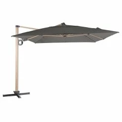 Parasol Déporté Rectangulaire Soly Honey Et Charbon Hespéride -Ledepot Mobilier Magasin parasol deporte rectangulaire soly honey et charbon hesperide 1