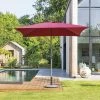 Parasol Droit Carré 2,5x2,5m Soya Bordeaux Hespéride -Ledepot Mobilier Magasin parasol droit carre 25x25m soya bordeaux hesperide