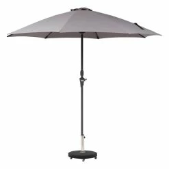 Parasol Droit Rond 2,7m Sisko Ardoise Hespéride -Ledepot Mobilier Magasin parasol droit rond 27m sisko ardoise hesperide 1 1