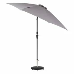 Parasol Droit Rond 2,7m Sisko Ardoise Hespéride -Ledepot Mobilier Magasin parasol droit rond 27m sisko ardoise hesperide 1 2
