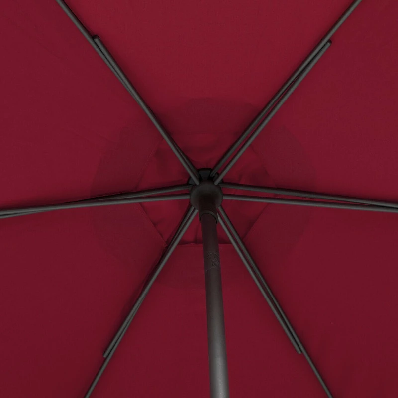 Parasol Droit Rond 2,7m Soya Bordeaux Hespéride 6 Parasol Droit Rond 2,7m Soya Bordeaux Hespéride – Image 4