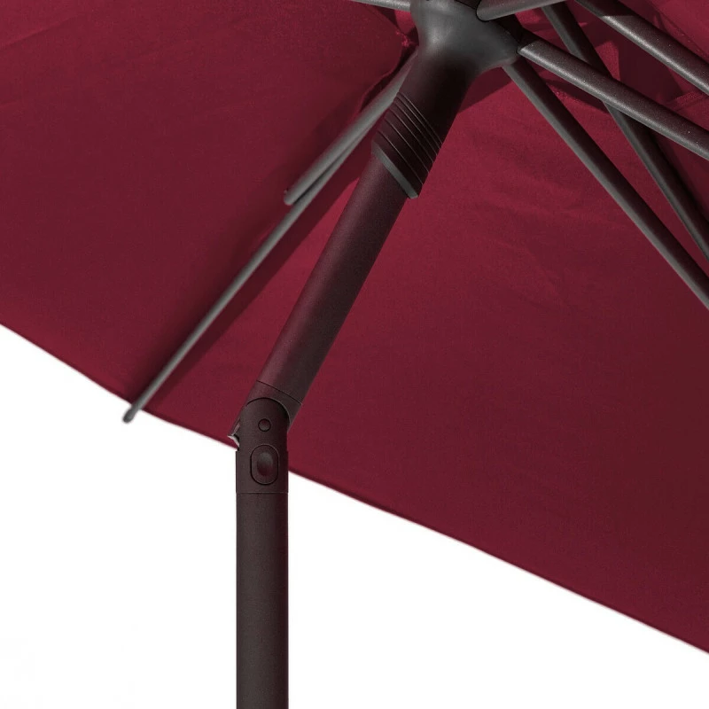 Parasol Droit Rond 2,7m Soya Bordeaux Hespéride 8 Parasol Droit Rond 2,7m Soya Bordeaux Hespéride – Image 6