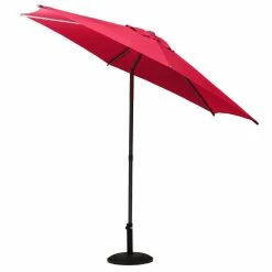 Parasol Droit Rond 2,7m Soya Grenade Hespéride -Ledepot Mobilier Magasin parasol droit rond 27m soya grenade hesperide 2