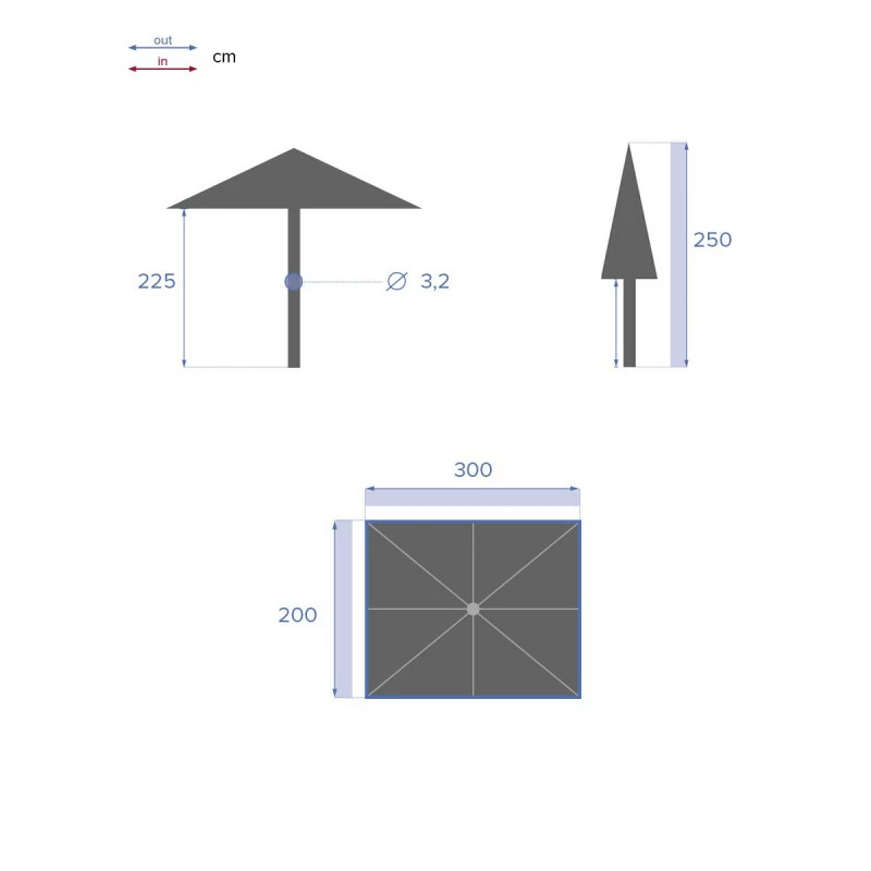Parasol Mat Central 2x3 M Loompa Grenade Hespéride 10 Parasol Mat Central 2x3 M Loompa Grenade Hespéride – Image 8