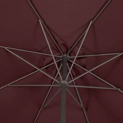 Parasol Mat Central Rond 3m Loompa Bordeaux Hespéride -Ledepot Mobilier Magasin parasol mat central rond 3m loompa bordeaux hesperide 4