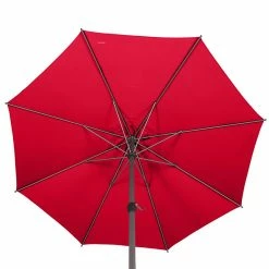 Parasol Mat Central Rond 3m Loompa Grenade Hespéride -Ledepot Mobilier Magasin parasol mat central rond 3m loompa grenade hesperide 3