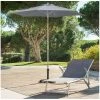 Parasol Rond 2,3m Anzio Ardoise Hespéride -Ledepot Mobilier Magasin parasol rond anzio hesperide ardoise