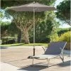 Parasol Rond 2,3m Anzio Taupe Hespéride -Ledepot Mobilier Magasin parasol rond anzio hesperide taupe